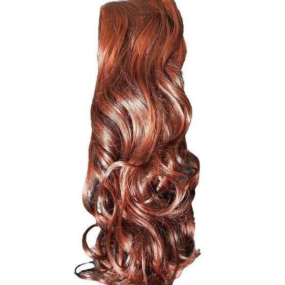 Chelsey Smith Crowns Single Weft Halo Extensions-Auburn with Dark Copper Highlig - Picture 1 of 6